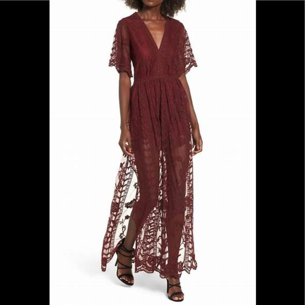 Socialite Lace overlay romper